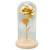 Rose in Glass Dome Lucky Beautiful Symbolism Romantic Enchanted Rose Romantic Gifts with LED Light for Valentine 's Day Gold Leaf Rose Golden