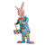 Rabbit Clockwork Toy Retro Metal Swinging Drumming Rabbit Wind Up Toys for Gift Collection Decoration