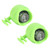 2PCS Mini Shoe Headlights Outdoor Sport Shoe Lamp for Hiking Camping Built in Button Battery Green
