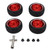 RC Drift Wheels Aluminium Alloy Hub Rubber Tire Better Grip Wear Resistant 1/10 RC Drift Car Tires for 1/10 RC Drift Car Red