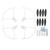 Increased Tripod Propeller Guard Protection RC Drone Accessories for FIMI X8 MINIWhite