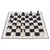 2 in 1 Chess and Checkers Set 32 Chess 24 Checkers Paper Chessboard Combo Set for Kids and Adults