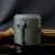 Camping Cookware Lunch Box German Style Aluminum Portable Thickened Handle Metal Lunch Box for Hiking Outdoor 17cmx10cm OD Green