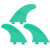 3pcs FCS G5 Surfboard Tail Fin Left Middle Right Surfing Accessories for Longboard ShortboardGreen G5
