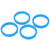 4Pcs Bicycle Headset Spacer Front Fork Stem Spacers Aluminum Alloy for Mountain Road Bike 28.6mm TubeBlue