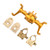 Front Axle Housing Steering Cup CNC RC Car Metal Front Axle Housing Set for FMS for Xiaoqi FCX24 1/24 Half RC Car Gold