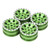 4pcs Metal 8 Round Hole Wheel Hub Rims for Axial SCX24 1/24 Remote Control Climbing CarGreen