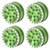 4pcs Metal 8 Round Hole Wheel Hub Rims for Axial SCX24 1/24 Remote Control Climbing CarGreen