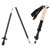 Telescopic Hiking Pole Portable Aluminum Alloy Folding Walking Stick for Outdoor SportsBlack