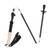 Telescopic Hiking Pole Portable Aluminum Alloy Folding Walking Stick for Outdoor SportsBlack