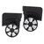 1 Pair Luggage Swivel Casters Plastic Mute Suitcase Swivel Wheel Repalcement PartsBlack