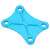 Rear Wing Mounting Plate Upgrade Accessories Fit for Wltoys 144001 1/14 RC CarBlue