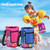 2 Pack Beach Mesh Bag Seashell Bag Beach Toy Bag with Zipper Pocket Adjustable Straps Shell Bags for Kids Drawstring Storage Bag