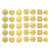 35Pcs Plastic Dice Kit Pearl Pattern White Numbers Polyhedral Dices for Game Desktop Education Yellow