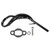 Stainless Steel Muffler Exhaust Pipe Accessory for 50CC 60CC 80CC Two-stroke Engine(black )