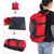 Rock Climbing Rope Kit Bag Folding Shoulder Strap for Outdoor Camping Hiking (Red)