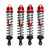 4PCS RC Front Rear Shock Absorbers RC Car Damper Replacement Part for Traxxas MAXX 2.0 1/10 RC Car Red