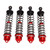 4PCS RC Front Rear Shock Absorbers RC Car Damper Replacement Part for Traxxas MAXX 2.0 1/10 RC Car Red