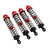 4PCS RC Front Rear Shock Absorbers RC Car Damper Replacement Part for Traxxas MAXX 2.0 1/10 RC Car Red