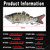Fishing Lures for Bass Trout 6-segment Hard Body Lures with Treble Hook Swimbait