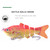 Fishing Lures for Bass Trout 6-segment Hard Body Lures with Treble Hook Swimbait