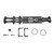 RC Chassis Plate Kit Replacement Carbon Fiber Chassis Battery Mount Screws for 1:10 Drift Car Black