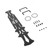 RC Chassis Plate Kit Replacement Carbon Fiber Chassis Battery Mount Screws for 1:10 Drift Car Black