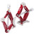 2Pcs Metal Universal Rhombus Adjustable Lifting Jack Accessory for 1/10 RC Car Red