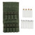Spice Bottle Bag Foldable Portable Seasoning Storage Bag with 9 Bottles for Camping Barbecue Picnic Green