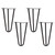 4PCS Hairpin Metal Table Legs Heavy Duty Durable Iron DIY Hairpin Furniture Leg for Nightstand Coffee Table Desk