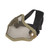 Half Face Guard Protective Steel Mesh Cool Design 54 to 62cm Head Cover for Outdoor Activities Green