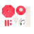 Street Light Bubble Machine Rechargeable Electric Automatic Bubble Blower for Outdoor Red