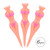Caiton 6PCS 80MM Plastic Reusable and Eco friendly Golf Ball Tees Nails(Pink)