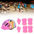7pcs Kids Skating Bike Protective Gear Set Safety Helmet Knee Elbow Wrist PadPink Colorful Kids