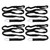 4PCS Kayak Rod Lanyard Nylon Elastic Anti Lost Kayak Paddle Leash For Drifting Surfing Black