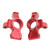 2Pcs Metal Aluminum Alloy Rear Knuckle Arm Hub Carrier for Traxxas 4‑Tec 2.0 3.0 1/10 RC Car Upgrade Parts Accessories Red