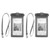 2Pcs Waterproof Phone Pouch Large Phone Holder Bag Support Touch Screen for Water ActivitiesBlack