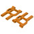 2pcs Front Swing Arm Aluminium Alloy Remote Control Car Accessories for LC Racing PTG‑2 1/10 RC CarGold