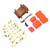 1/10 RC Car Simulated Decoration Tools Suitcase Luggage Net Shovel Set for SCX10 90046 90047 Climbing Car AccessoriesYellow