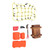1/10 RC Car Simulated Decoration Tools Suitcase Luggage Net Shovel Set for SCX10 90046 90047 Climbing Car AccessoriesYellow
