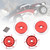 Metal Brake Disc Kit Simulation Decor Accessories Fit for Sakura D4 HSP 94123 1:10 Model CarRed