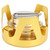 Portable Outdoor Picnic Stove Mini Spirit Burner for Outdoor Camping Hiking BackpackingGold