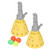 2Pcs Double Catapult Butt Ball Outdoor Sports Children Elastic Catapult Ball Toy Parent Child Interactive Toys