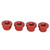 4PCS RC Nuts Aluminum Alloy Locking Nuts Replacement Parts For TRAXXAS UDR 1/7RC CarRed