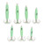 7 PCS Luminous Squid Jig 12 Hooks Stainless Steel Easy To Clean Glow Squid Jigs Baits Kit for Fishing