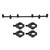 Carp Fishing Rod Holder Bracket Stand Carp Fishing Buzz Bars Black Magnetic Holder Head(4 Heads 45cm Bracket 4 Head )