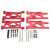 RC Front and Rear Lower Suspension Arm Replacement RC Accessories for LOSI Lasernut U4 1/10 Remote Control CarRed