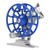 Portable Ice Fishing Wheel Aluminum Alloy Right Handed Fly Fishing Reel Labor-Saving(Blue )