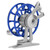 Portable Ice Fishing Wheel Aluminum Alloy Right Handed Fly Fishing Reel Labor-Saving(Blue )