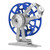 Portable Ice Fishing Wheel Aluminum Alloy Right Handed Fly Fishing Reel Labor-Saving(Blue )